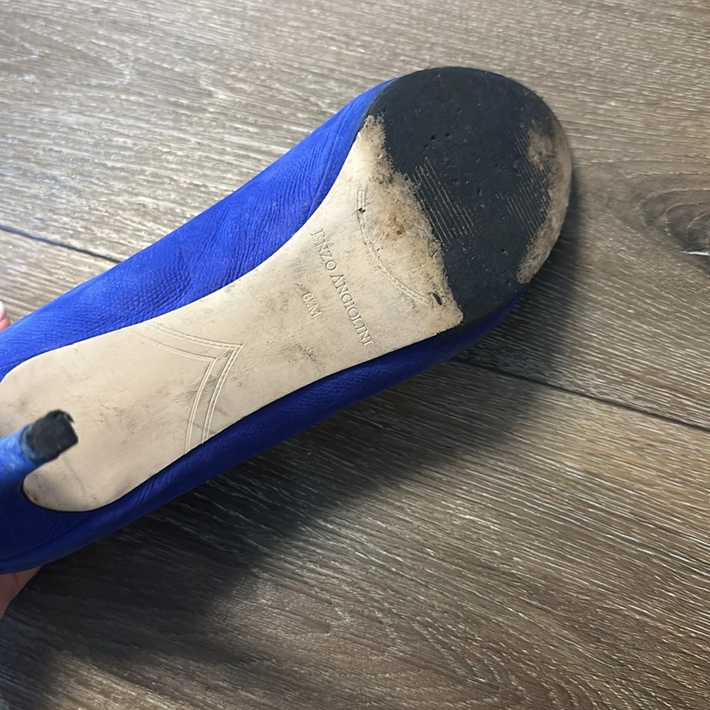Blue peep toe heels - Picture 5 of 5